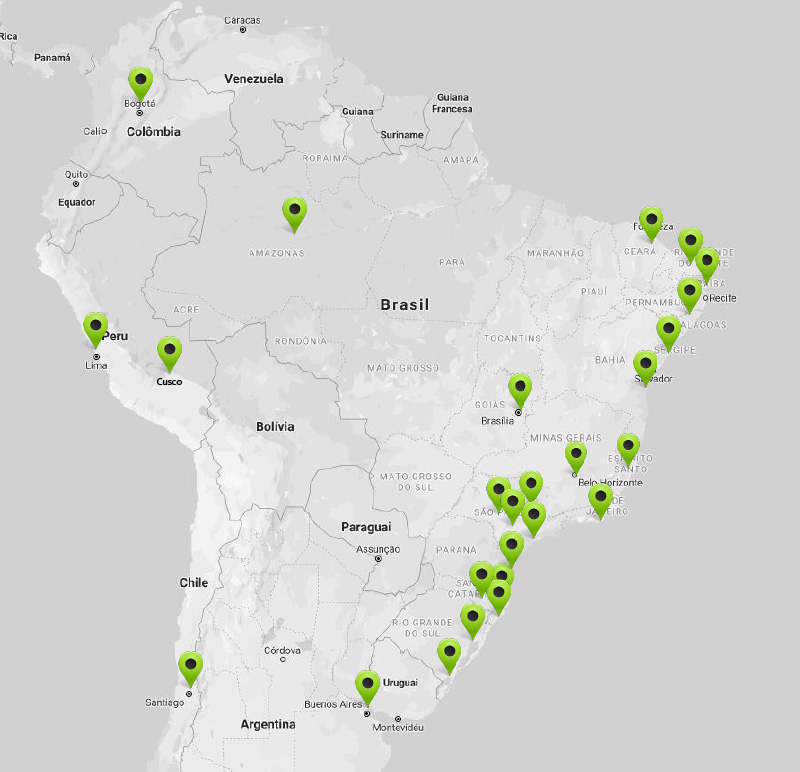 Mapa de atuação - RDM Industrial